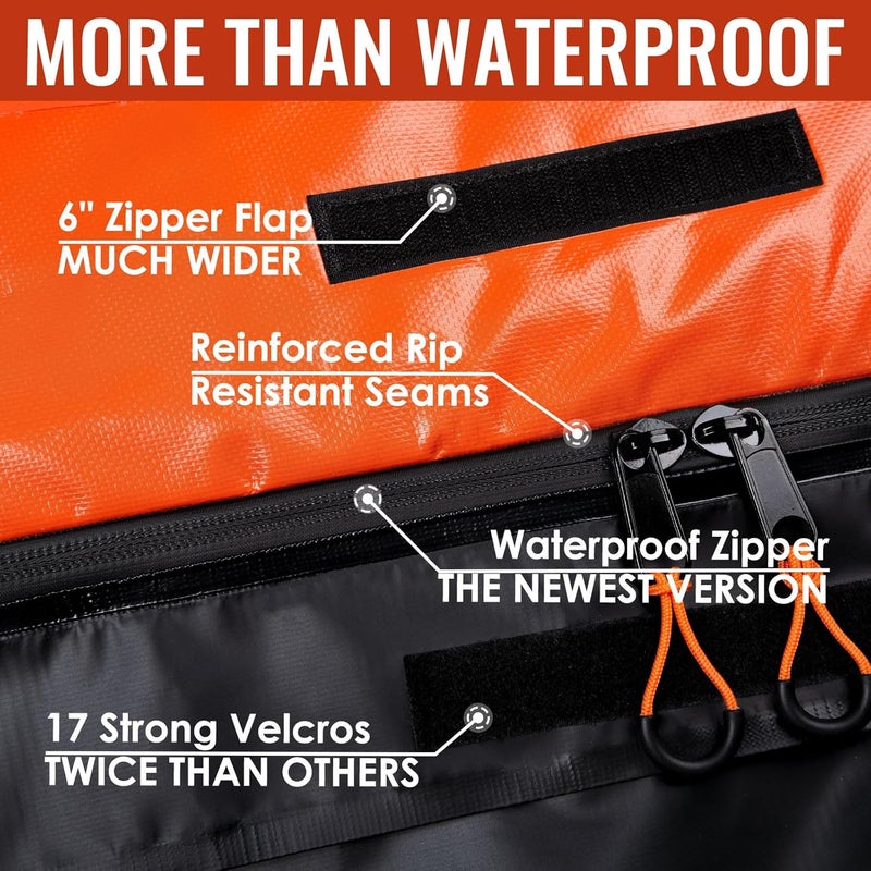 Asinking Car Rooftop Cargo Carrier Bag, 22 Cubic Feet Waterproof Tear-Resistant Car Roof Bag for All Vehicle with/Without Racks - Non-Slip Mat, 6 Door Hooks, 2 Extra Straps, Luggage Lock - Image 3